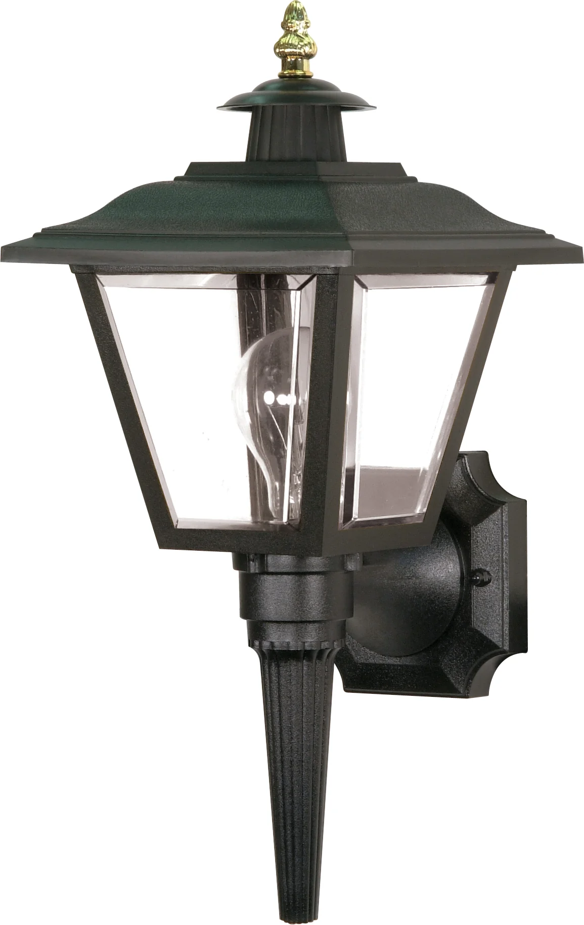 Nuvo 1-Light 17" Outdoor Wall Lantern w/ Brass Trimmed Acrylic Panels