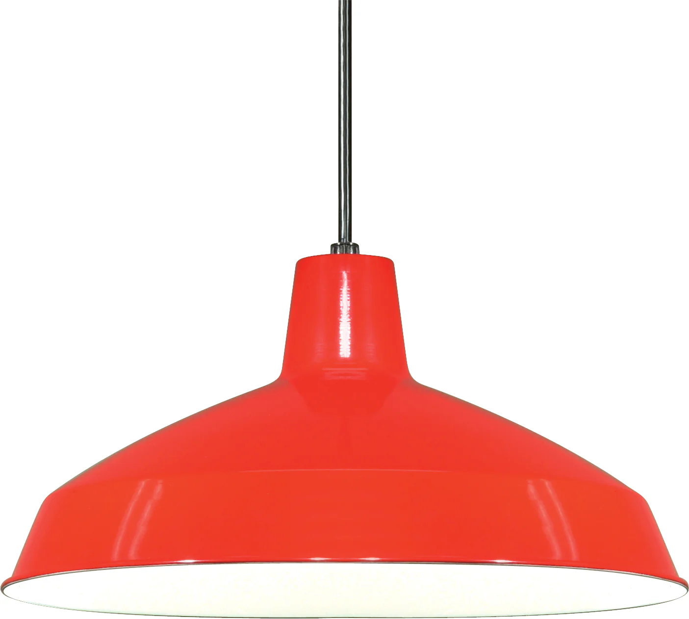 1-Light Hanging Mounted Outdoor Light Fixture in Red Finish