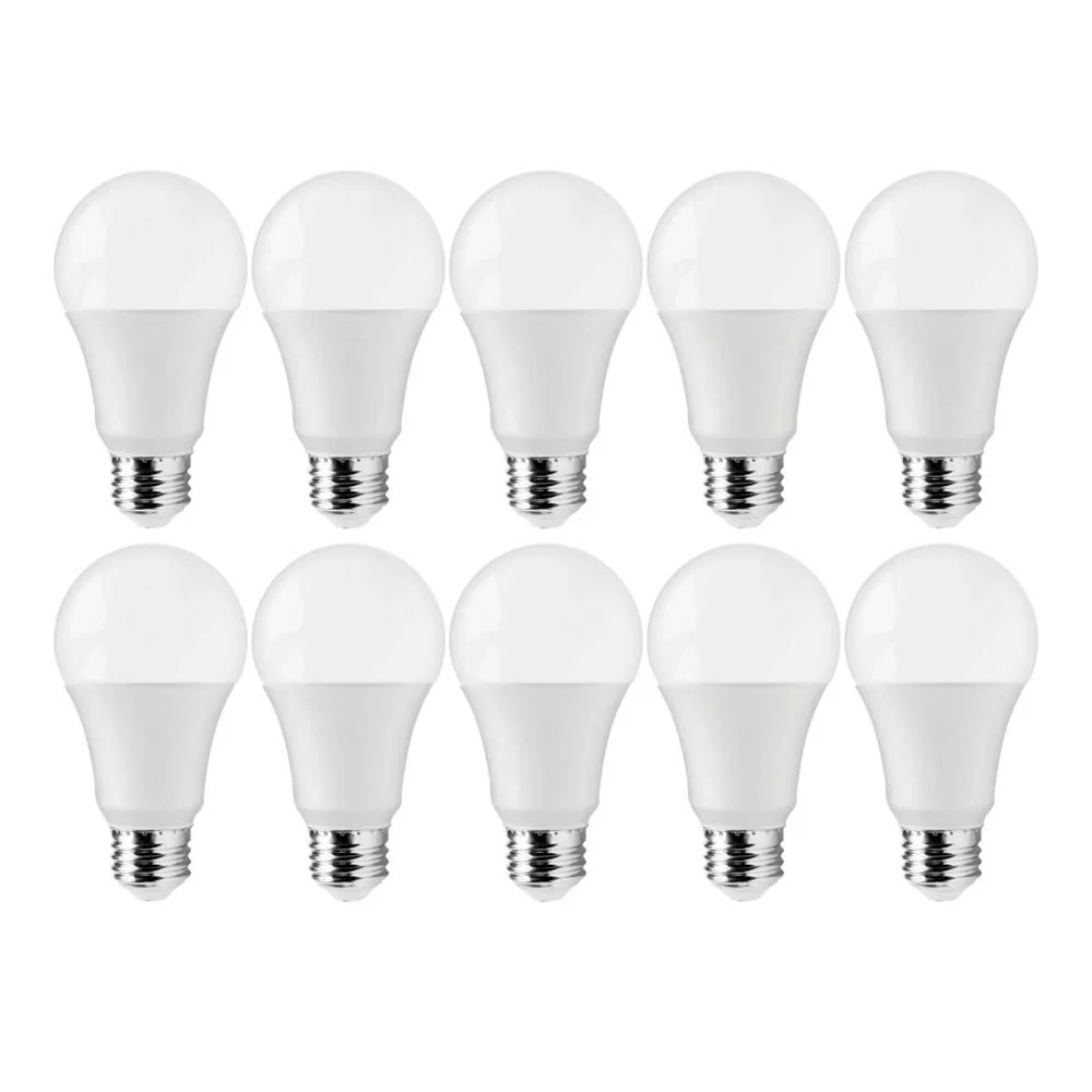 10Pk - 12W A19 LED 3000K E26 Medium base 220 deg. Beam Angle - 75W equiv