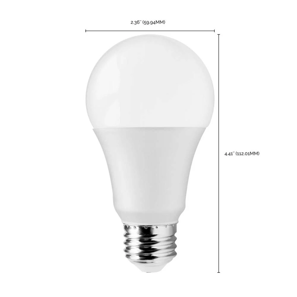 10Pk - 12W A19 LED 3000K E26 Medium base 220 deg. Beam Angle - 75W equiv - Image 3