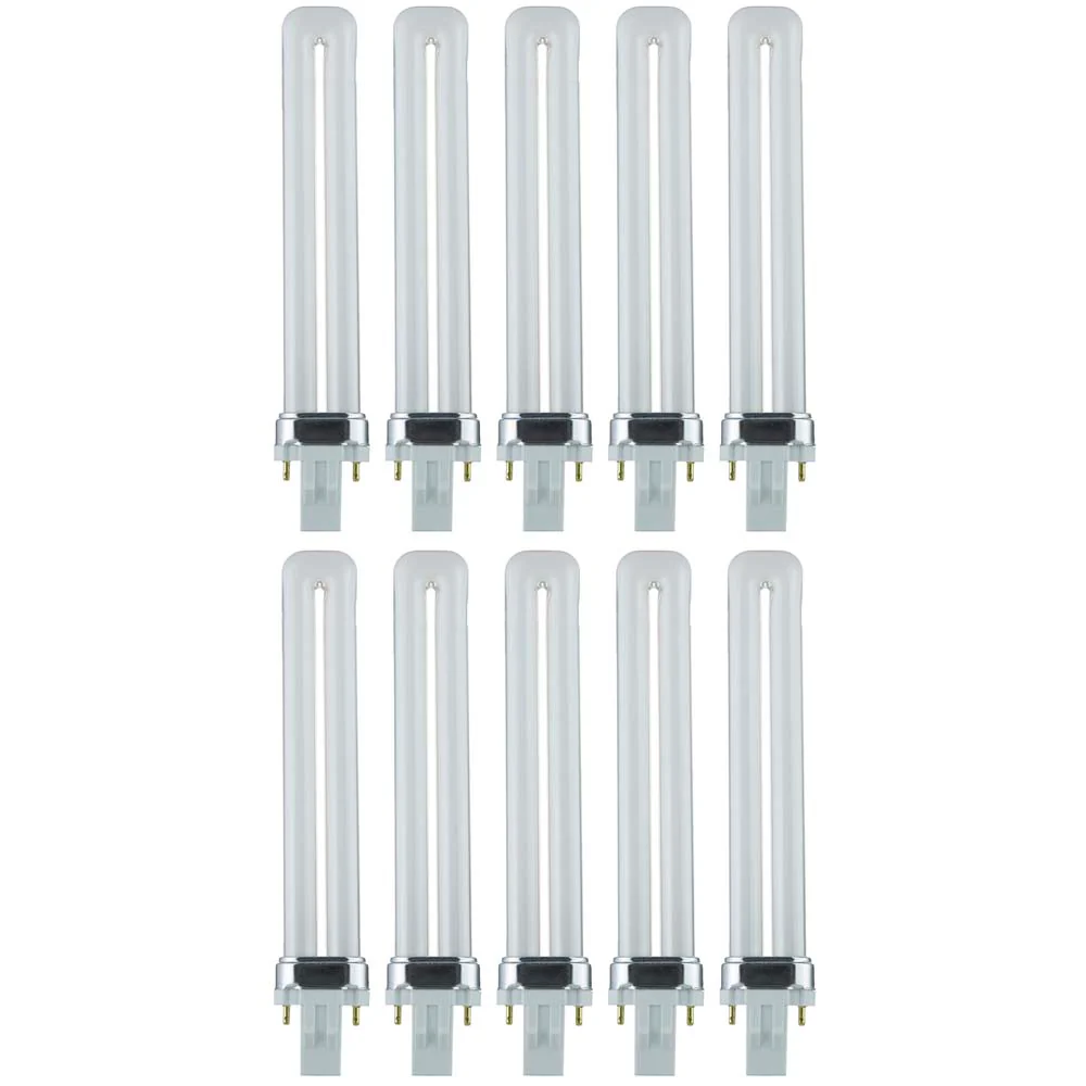10Pk - Sunlite 13W 4100K 2-Pin U Shaped PL CFL Twin Tube Plugin GX23 Base Bulb