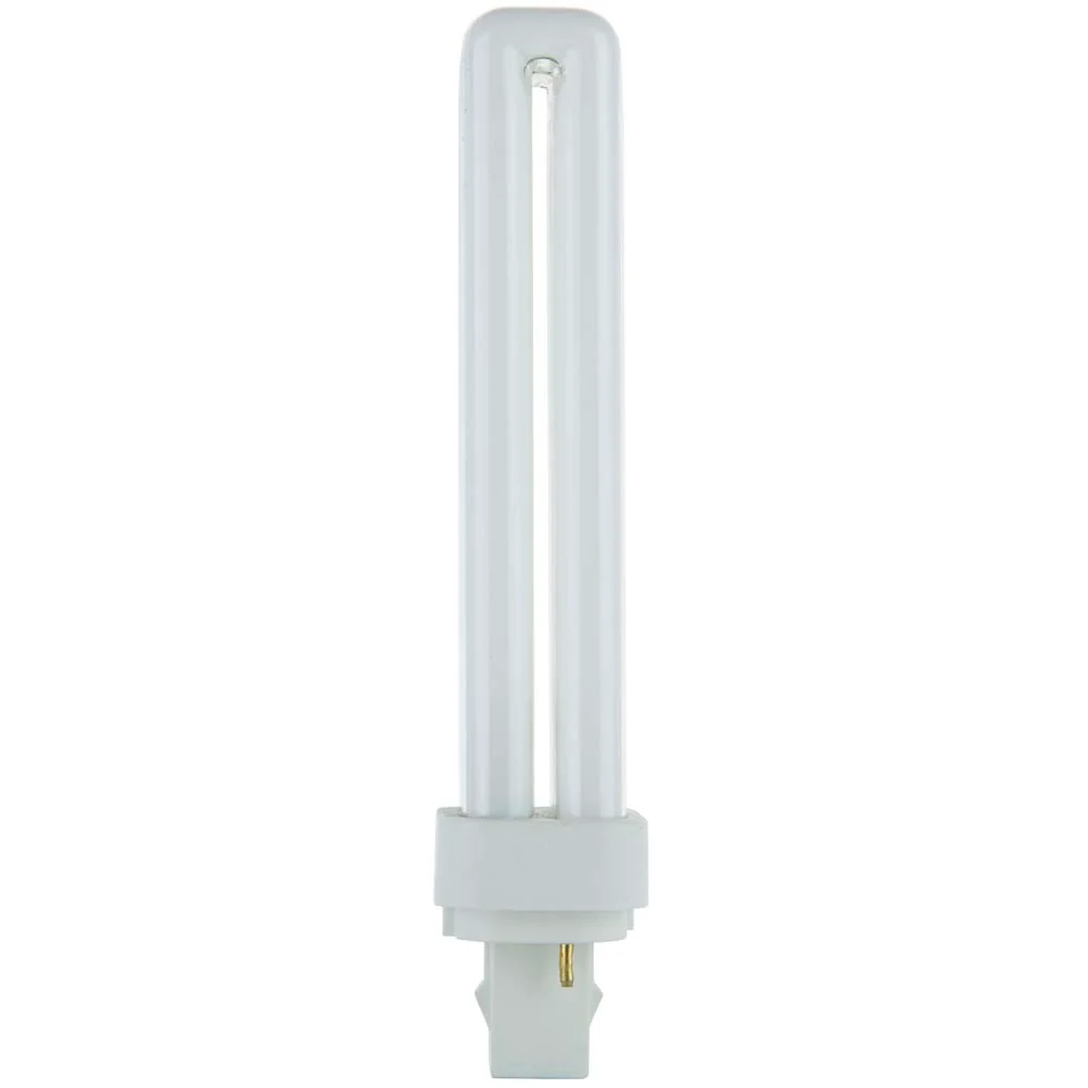10Pk - Sunlite 13W CFL Twin Tube U-Shaped 120v PLD 2-Pin GX23-2 Base 2700K Bulb - Image 2