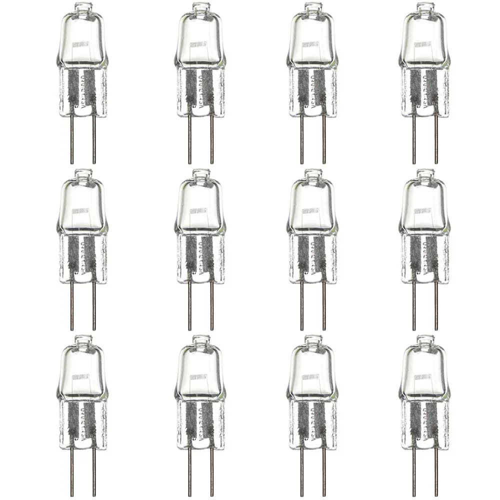 12Pk - Sunlite 10w 12v T2.5 Single Ended G4 Bi-Pin 3200K Frosted Halogen Bulb