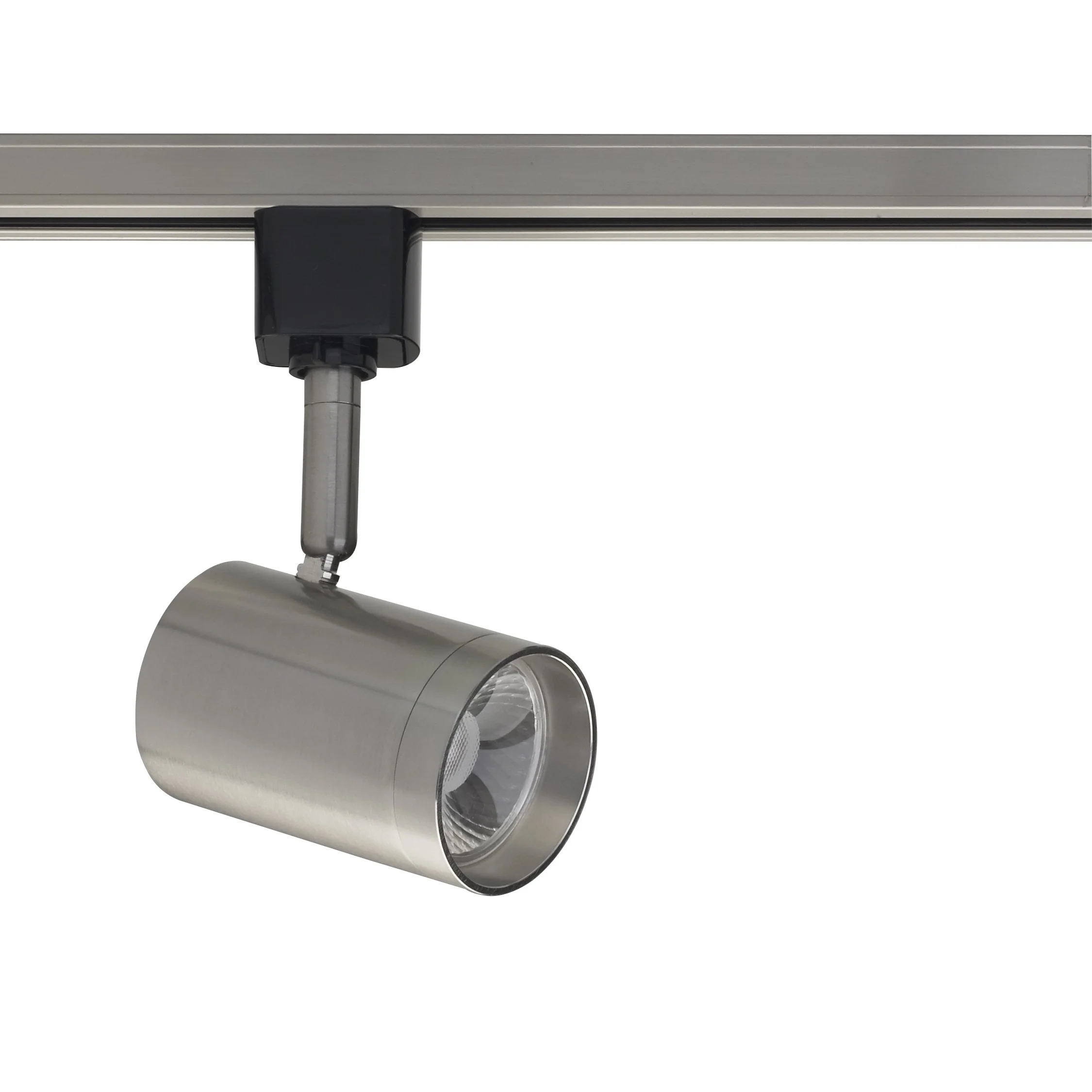 12W 1 Light LED Track Head Small Cylinder Brushed Nickel 24 Deg. Beam