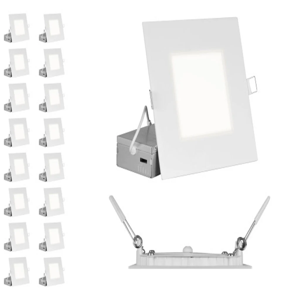16Pk - Nicor REL Selectable 6-in Square Remodel LED Downlight Kit