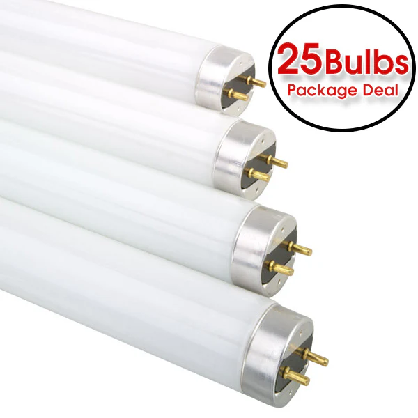 25 pk - Ushio 17w 24in T8 G13 4100k Fluorescent Linear Tube Light - Image 2