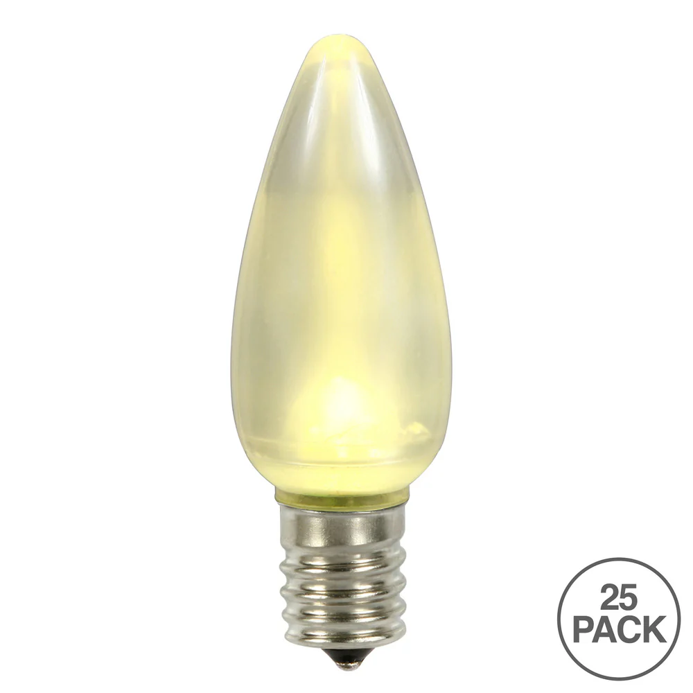 25Pk - Vickerman .8W C9 Ceramic LED Warm White Twinkle Light Bulb 120v