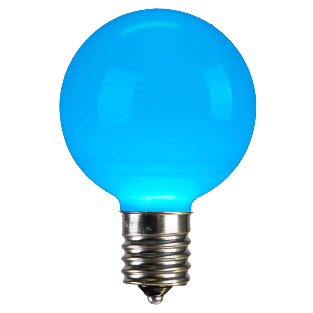 25Pk - Vickerman .96W G50 Teal Ceramic E17 LED Bulb