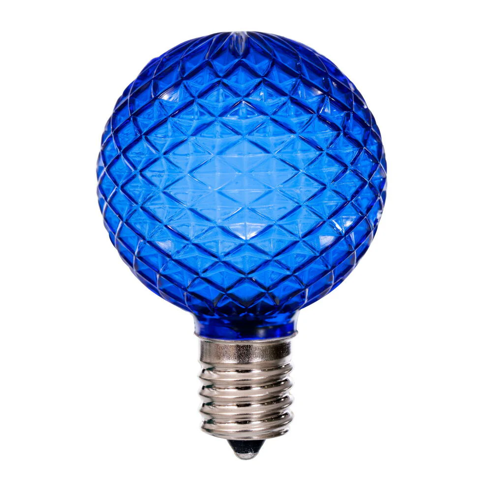 25Pk - Vickerman Blue Faceted G50 LED Replacement Bulb