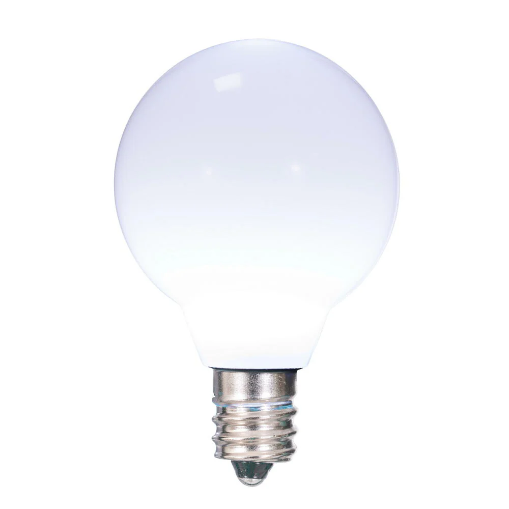 25Pk - Vickerman Cool White Faceted G40 LED Replacement Bulb