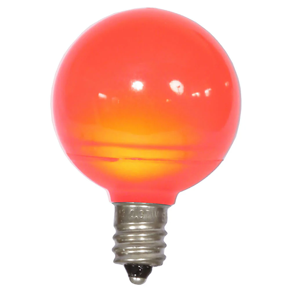 25PK - Vickerman Red Ceramic G40 LED Replacement Bulb