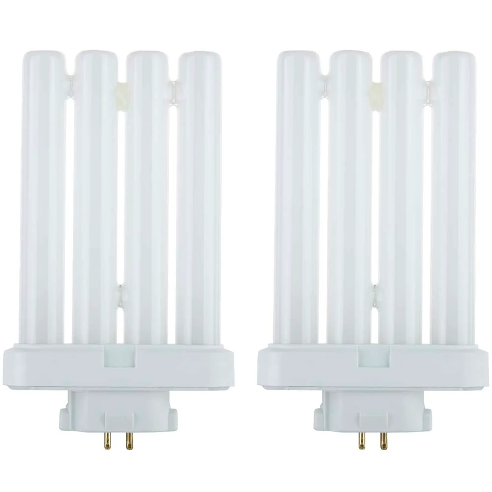 2Pk - Sunlite 27w FML 4-Pin Quad Tube Plug-In 3000K Compact Fluorescent Lamp