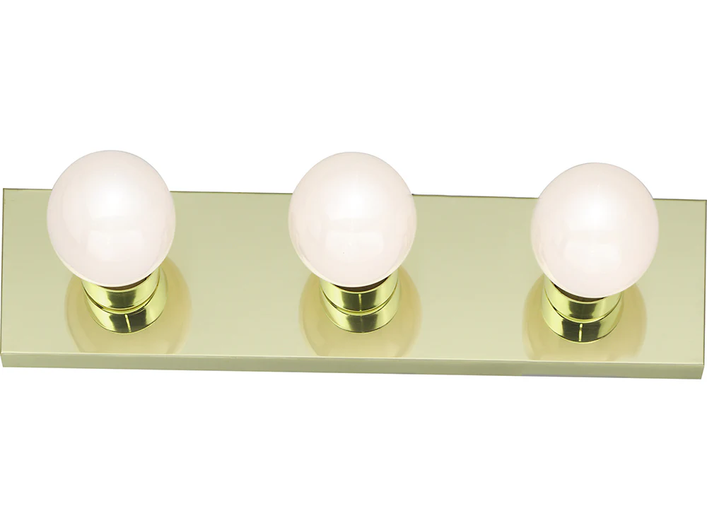 Nuvo 3-Light 18" Bathroom Vanity Light w/ Polished Brass Finish