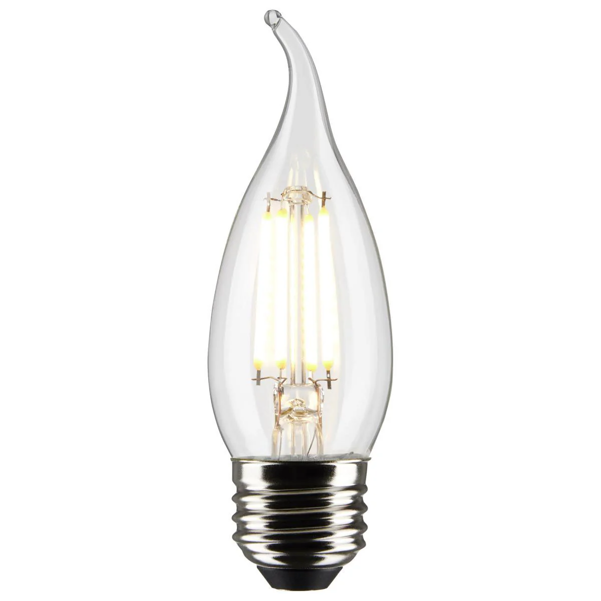 3PK - 4.5w CA11 Candle LED 2700K Medium Base Non-Dimmable - 40w equiv - Image 3