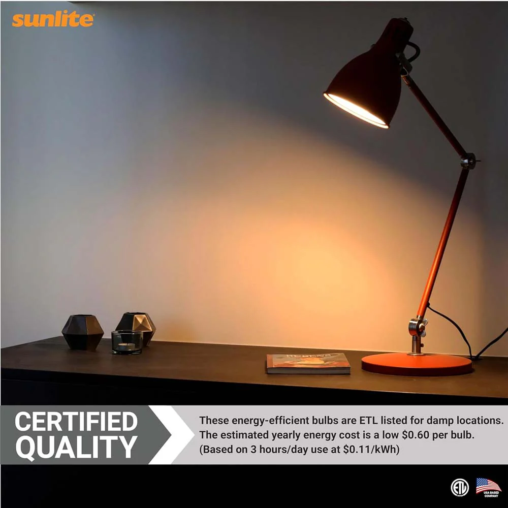 3Pk - Sunlite 7w LED G40 Half Chrome Globe E26 Base 2700K Bulb - 75W Equiv - Image 5