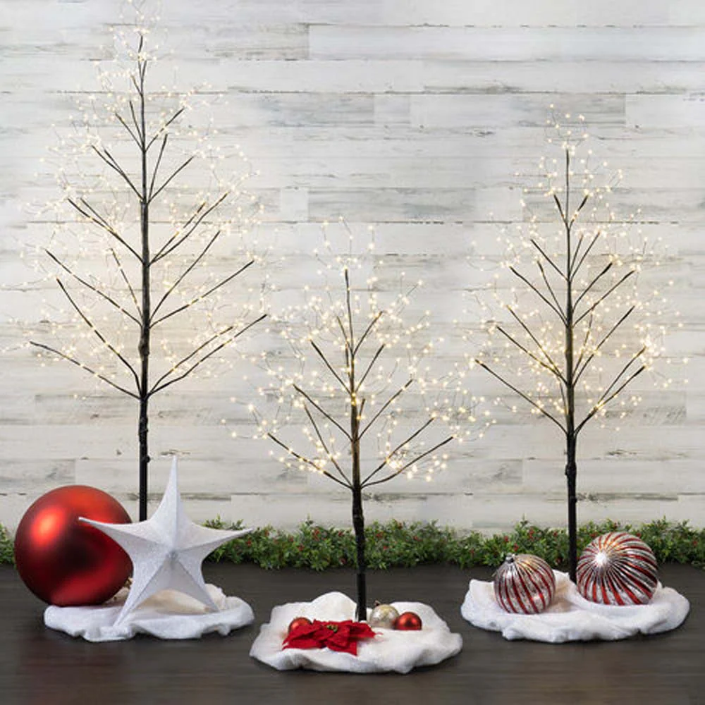 4-ft. Black Fairy Light Tree, Warm White LED - Image 7