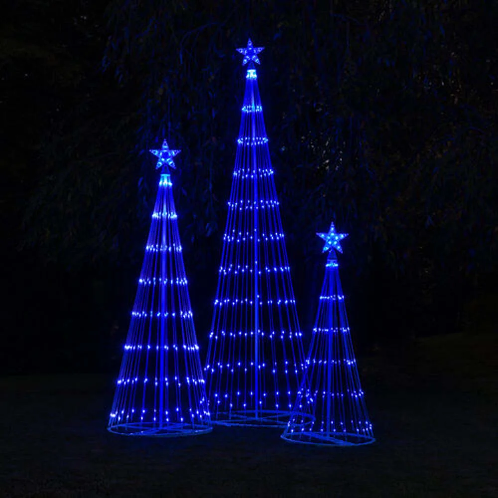 4-ft. Blue LED Animated Outdoor Lightshow Christmas Tree - Image 6