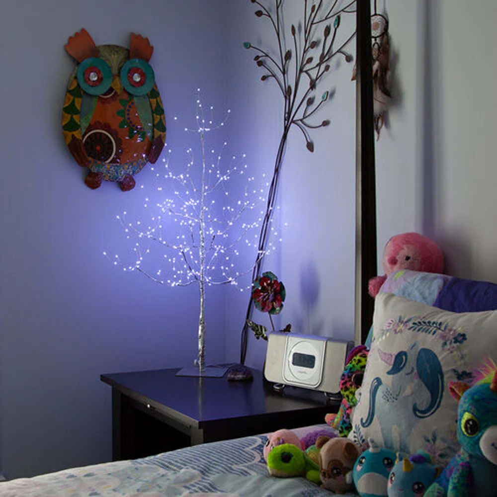 4-ft. Silver Fairy Light Tree, Cool White LED - Image 7
