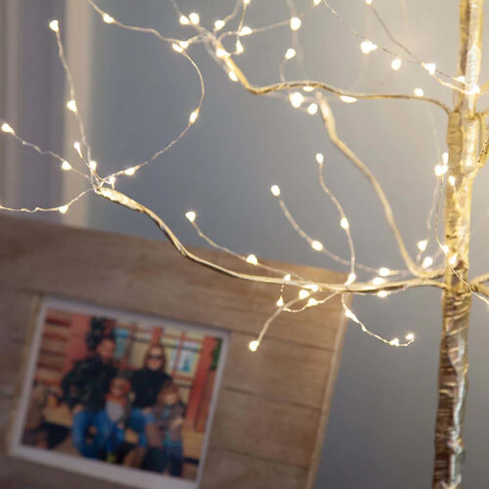 5-ft. Gold Fairy Light Tree, Warm White LED - Image 7