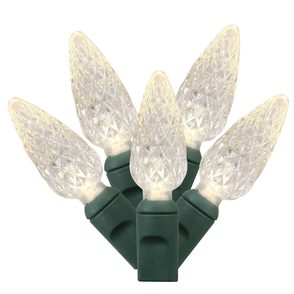 50 Light Warm White LED C6 Set 6"x25'