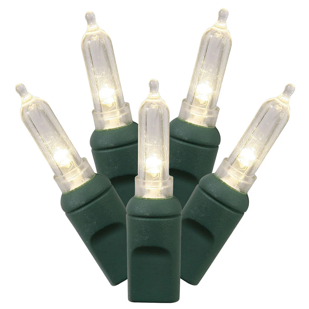 50Ft. 50 LED Warm White Italian Lights 6in Spacing Christmas Set