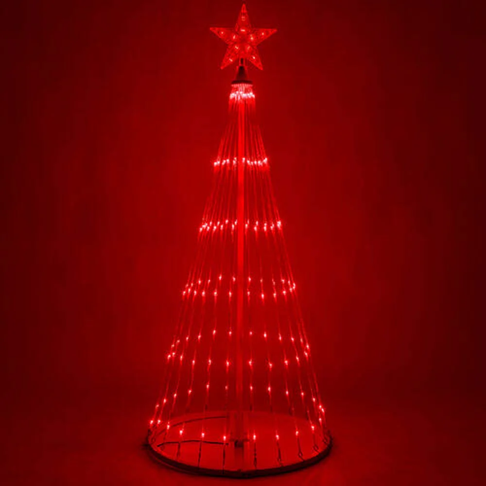 6-ft. Red LED Animated Outdoor Lightshow Christmas Tree