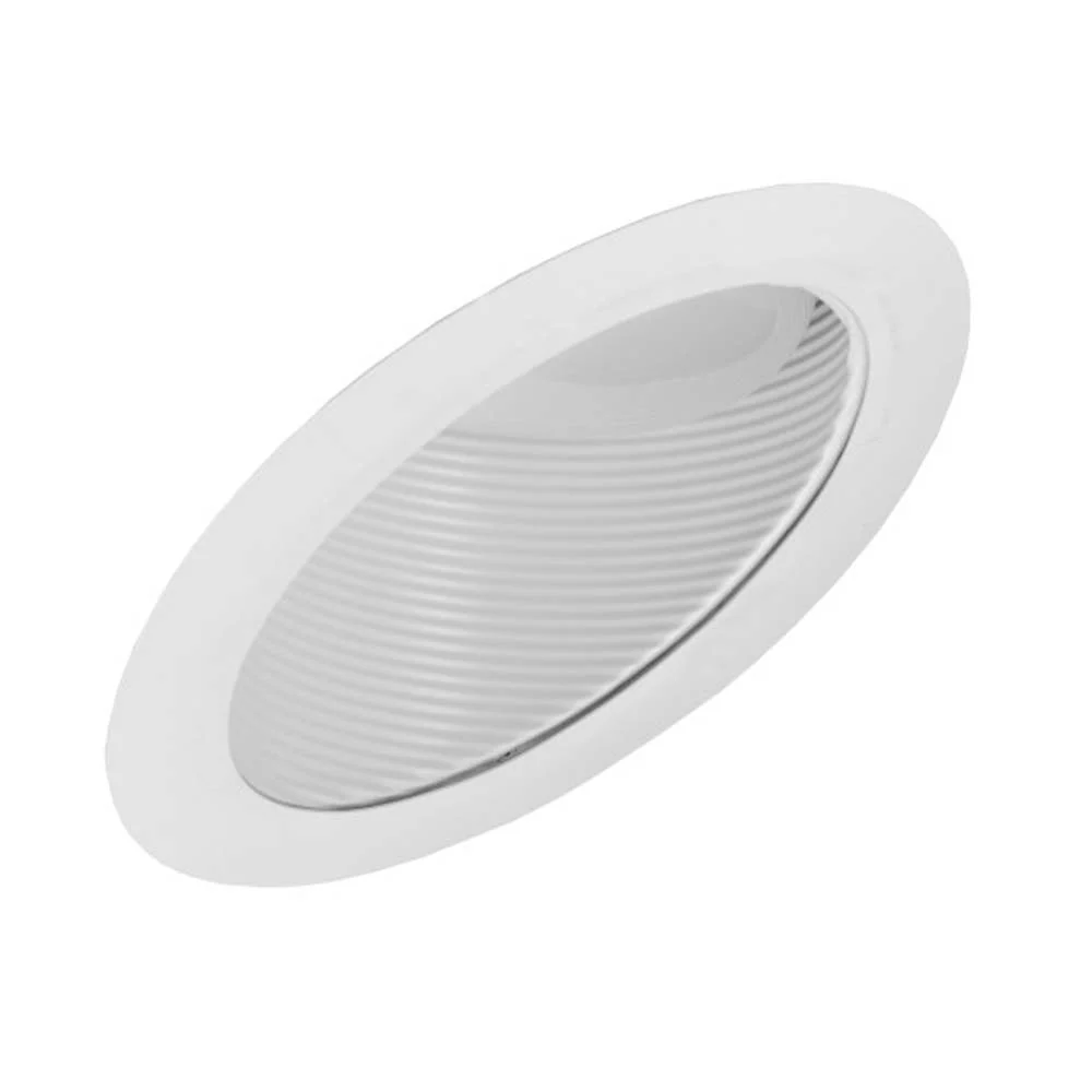 6 in. White Recessed Super Slope Trim with Baffle