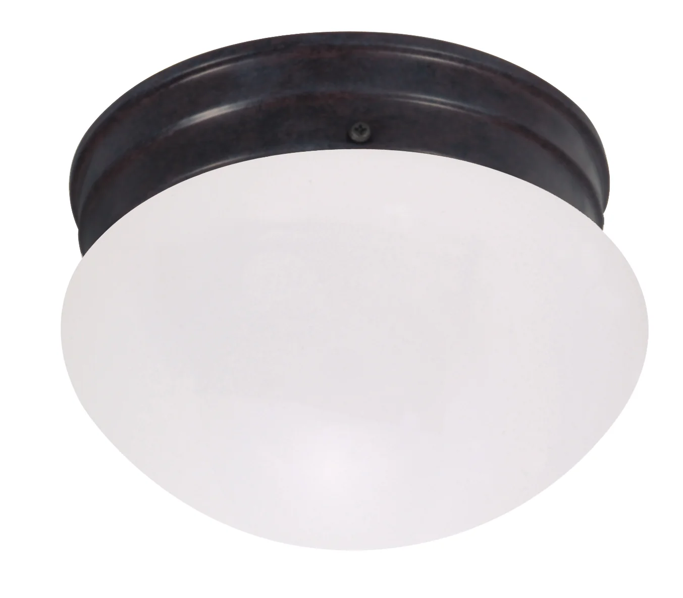 6" Mushroom Mahogany Bronze Frosted Glass Incandescent