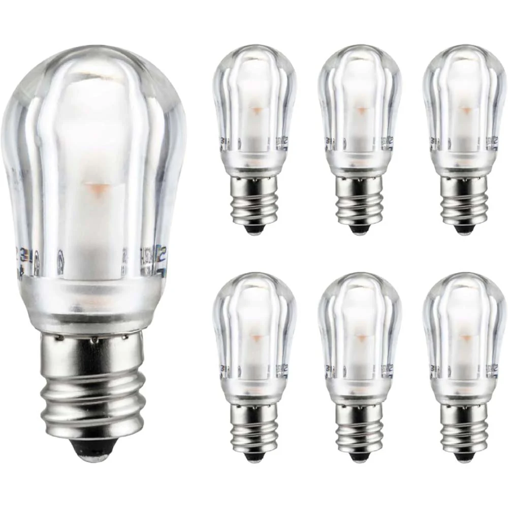 6Pk - Sunlite 1w S6 LED Night E12 Candelabra Base 2700K Warm White Bulb