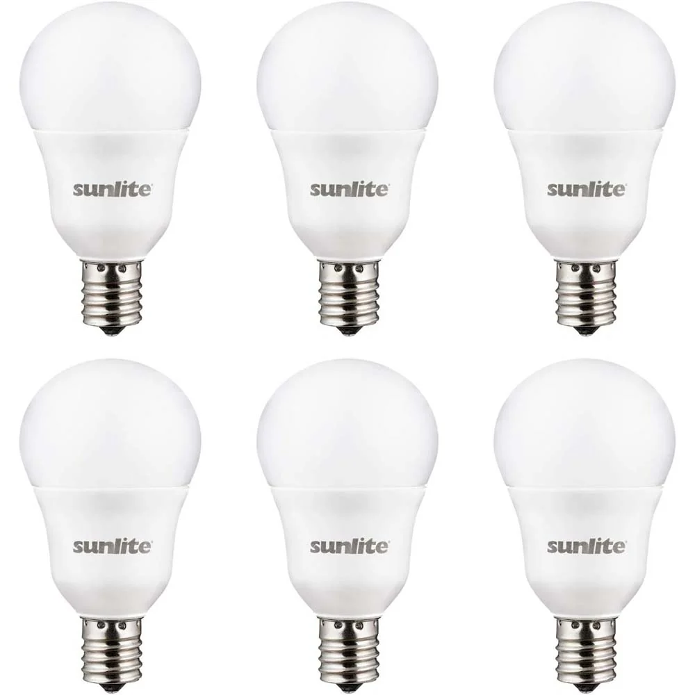 6Pk - Sunlite 6w LED A15 Frosted E17 Base Dimmable 3000K Bulb - 40W Equiv