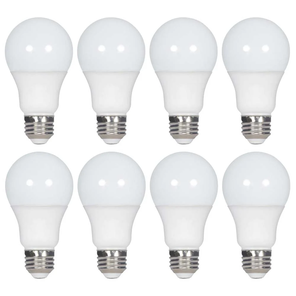 8Pk - 9W A19 LED 2700K Non-Dimmable E26 Medium base 120v - 60w equiv