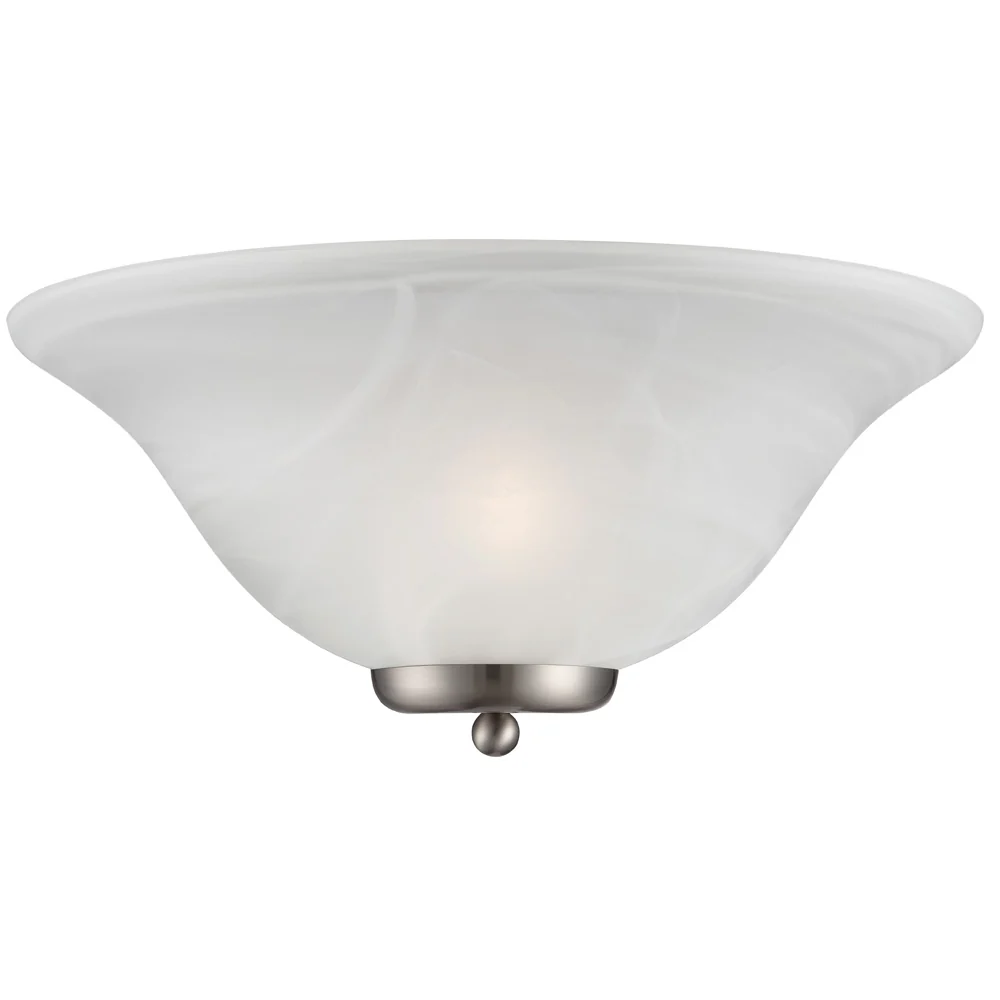 Ballerina - 1 Light Wall Sconce - Brushed Nickel w/ Alabaster Glass