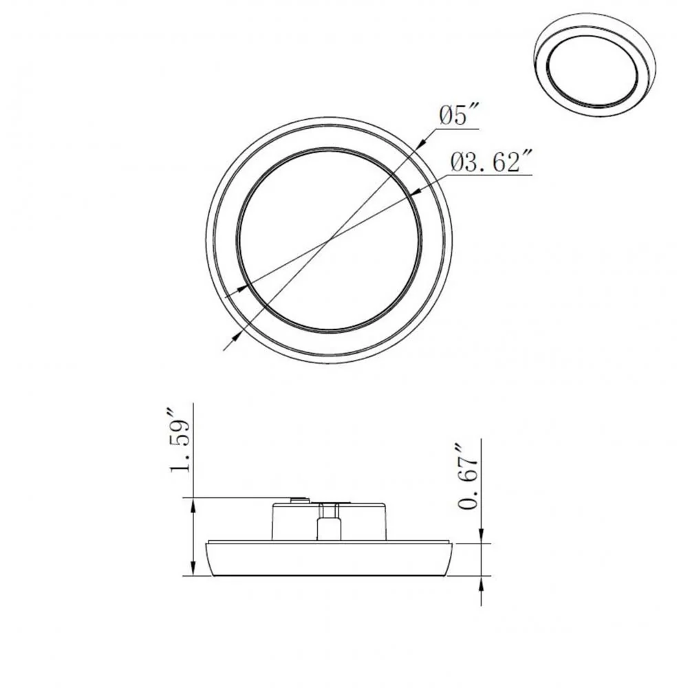 9w 5in. Round LED Flush Mount CCT Selectable with Bronze Finish - Image 7