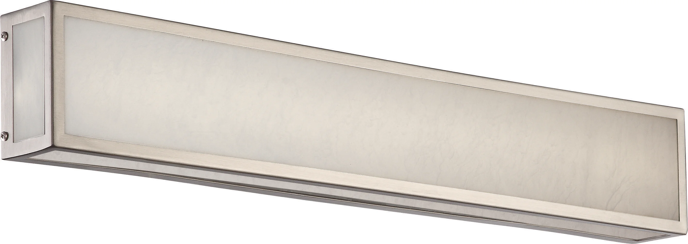 Nuvo Crate 24" LED Vanity Marbleized Acrylic Panels in Brushed Nickel Finish