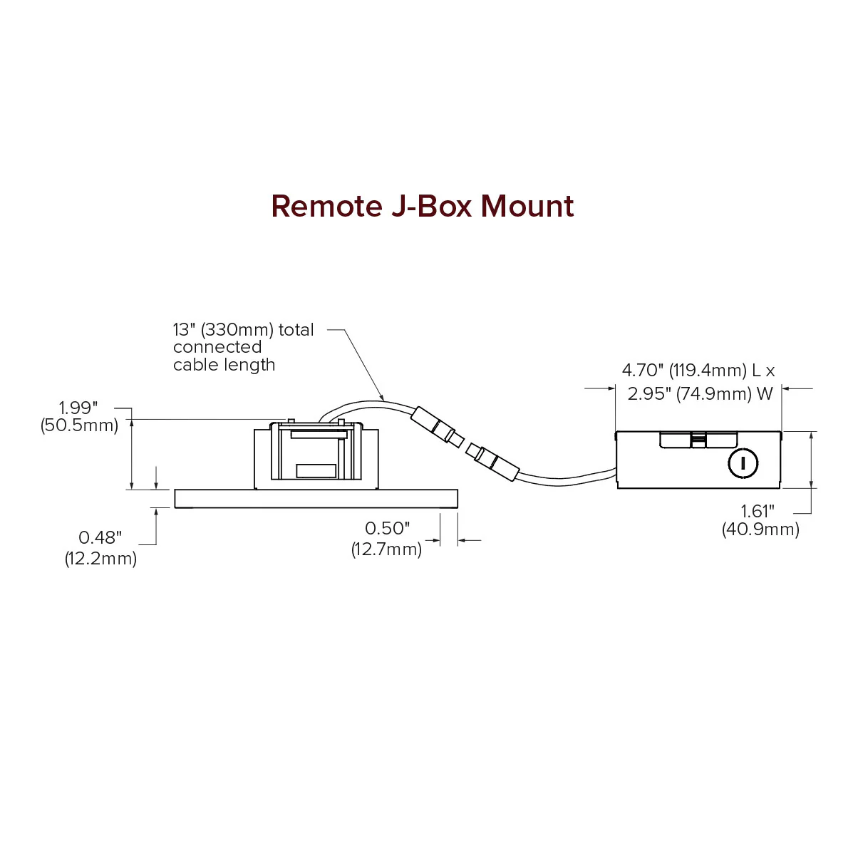 Current 4-in. Square LED Surface Mount 3500k 80CRI Remote J-Box Mount - Image 3