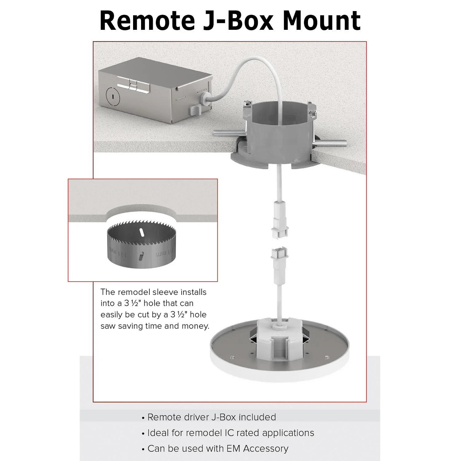 Current 4-in. Round LED Surface Mount CCT Select 90CRI Remote J-Box Mount - Image 2