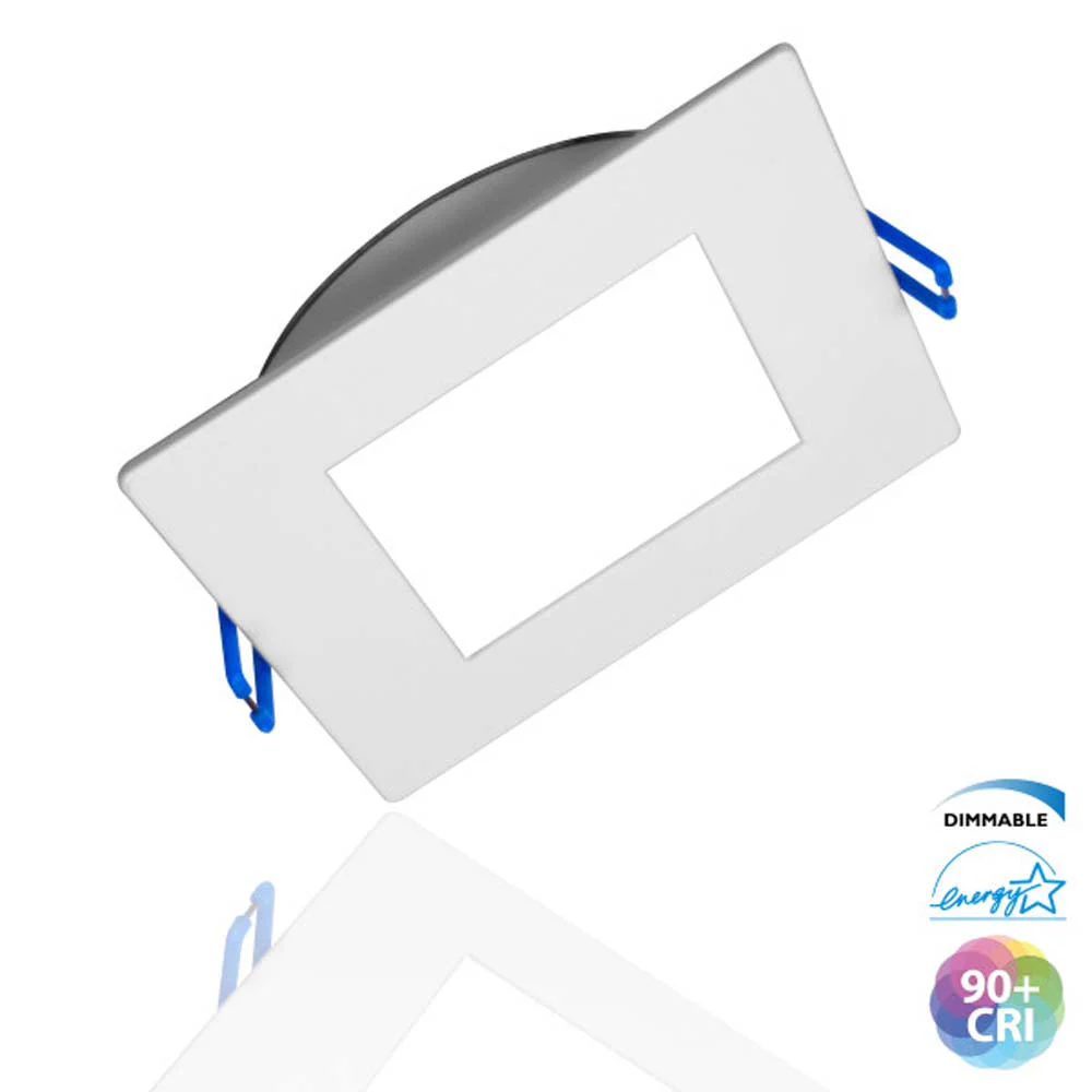 DLE6 Series 6 in. Square White Flat Panel LED Downlight in 2700K