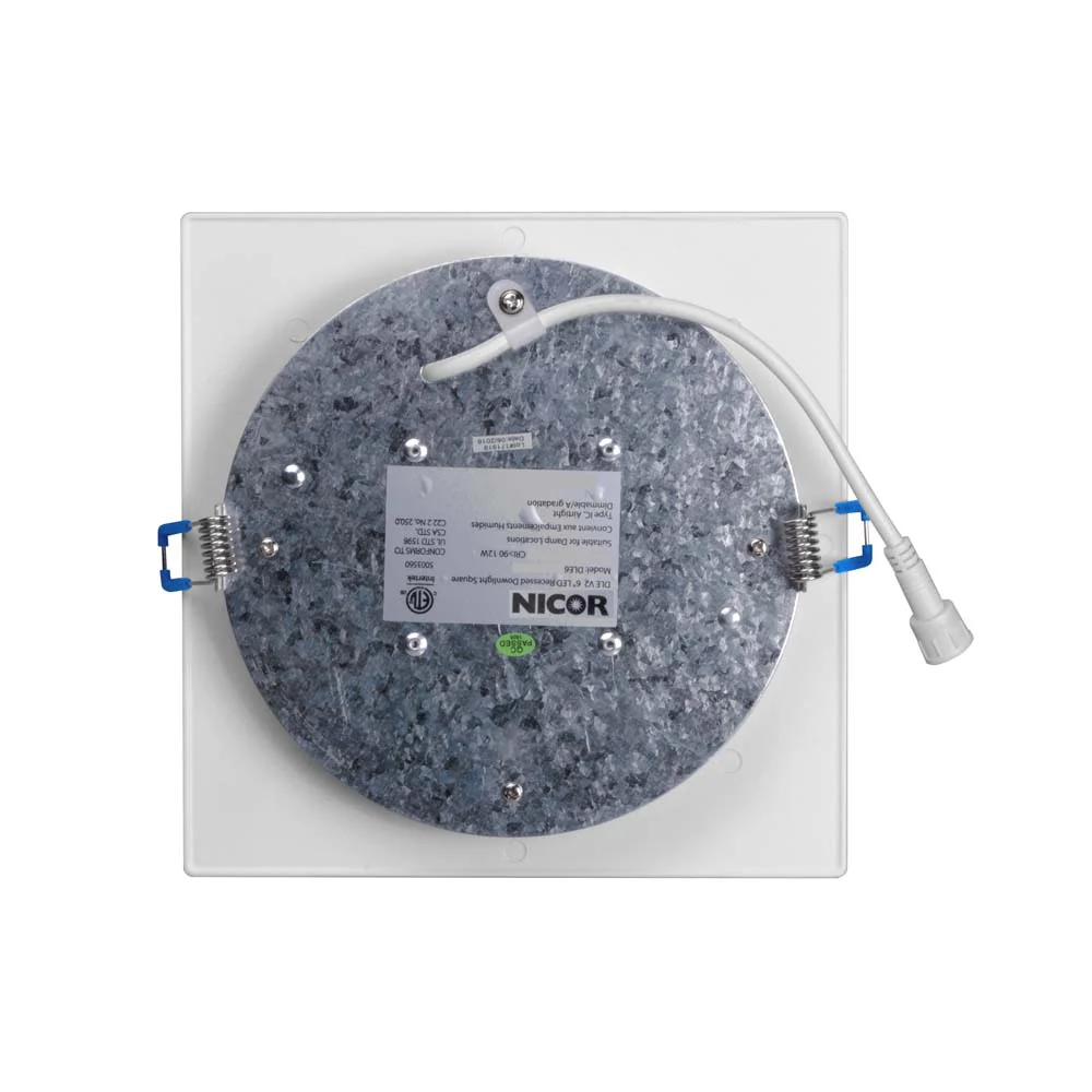 DLE6 Series 6 in. Square White Flat Panel LED Downlight in 4000K - Image 9