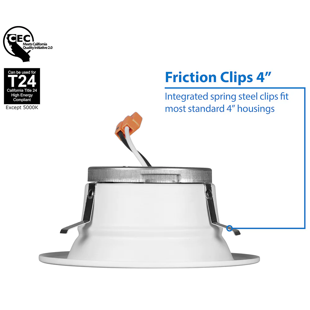 DLR4 (v5) 4-inch White Recessed LED Downlight, 4000K - Image 6