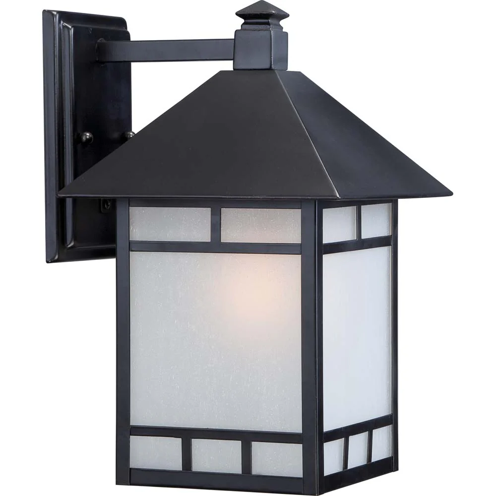 Drexel 1 LT 9" Outdoor Wall Fixture w/ Frosted Seed Glass