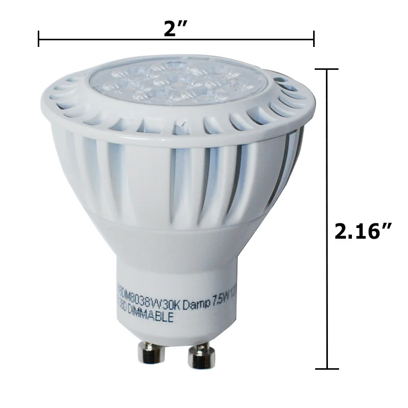 High Quality LED 7.5W GU10 MR16/PAR16 Warm White 550LM Flood Light Bulb - Image 3