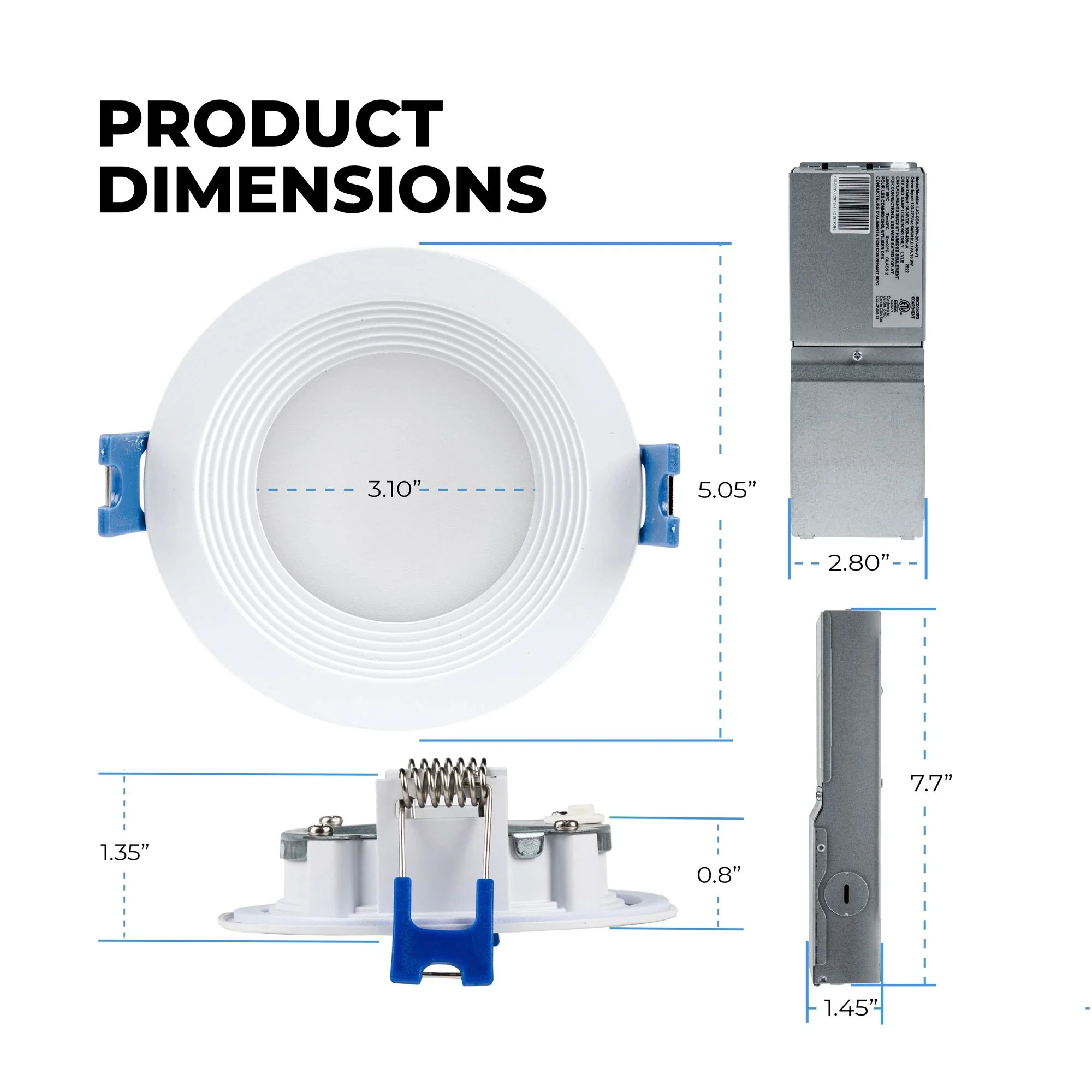 Lightolier 4in Round LED Downlight Selectable CCT & Wattage 120-277V Dimmable - Image 2