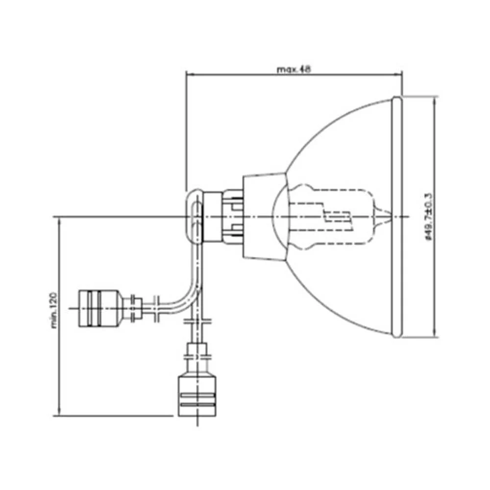 Narva Type 6105 (64339A) 105W 6.6A Cable Flat Female Connectors Airfield Bulb - Image 7