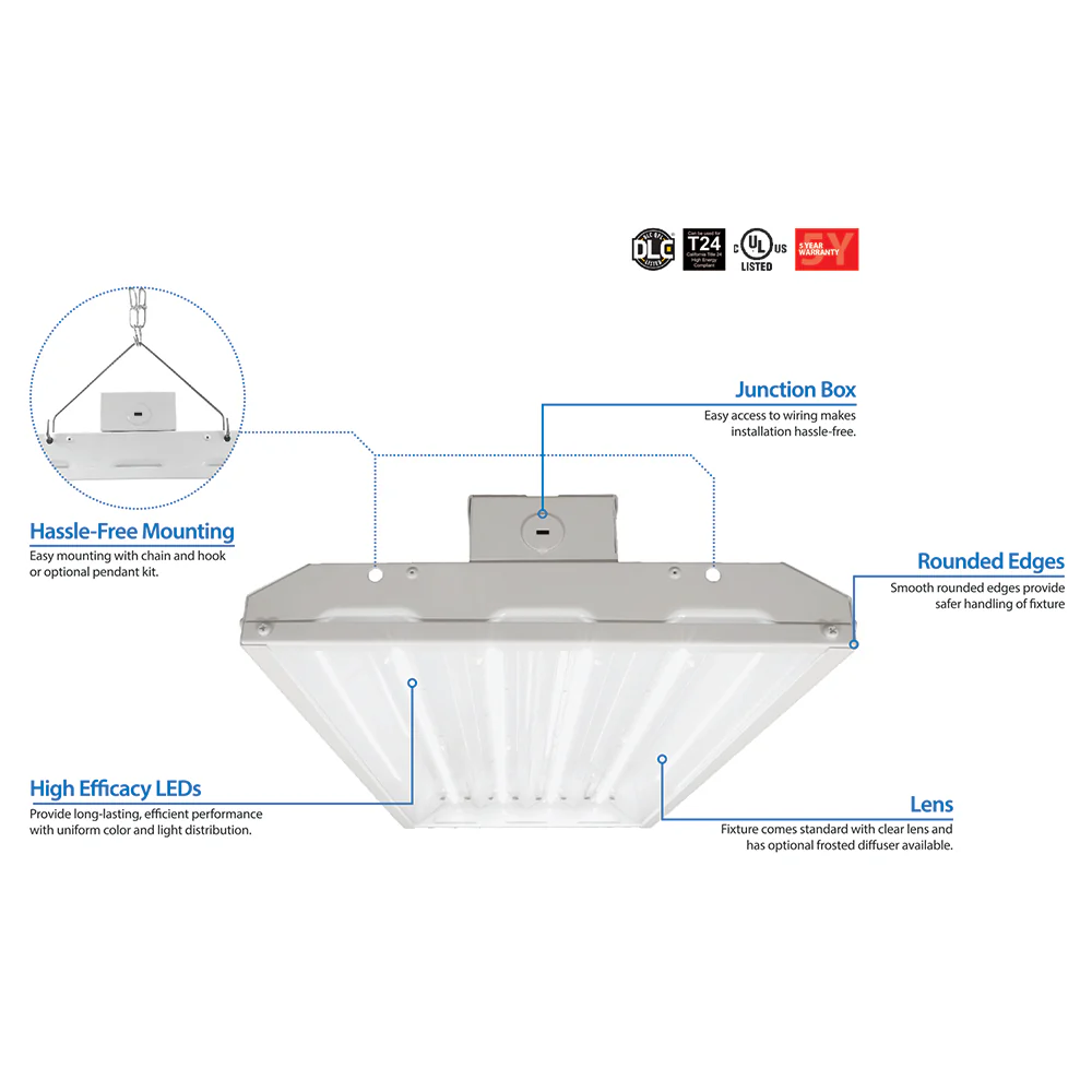 NICOR 100 Watt LED High Bay in 4000K - Image 3