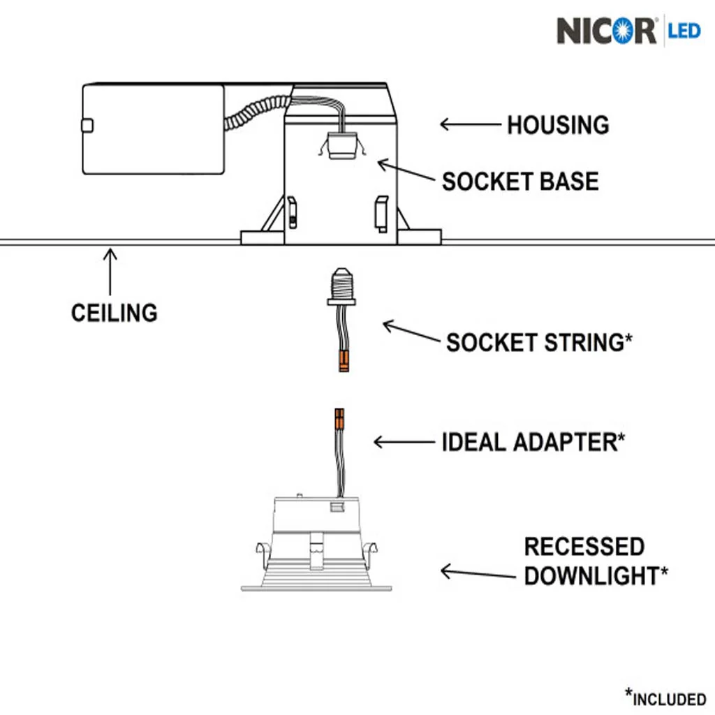 Nicor 4-in Black 3000K Recessed LED Downlight with Baffle - Image 3