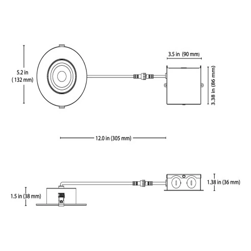 Nicor 4-in White Selectable Canless Adjustable Gimbal LED Recessed Downlight - Image 2
