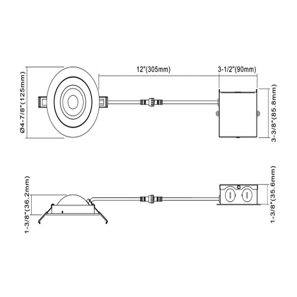 Nicor 4-in White Selectable Canless Floating Gimbal LED Recessed Downlight - Image 2