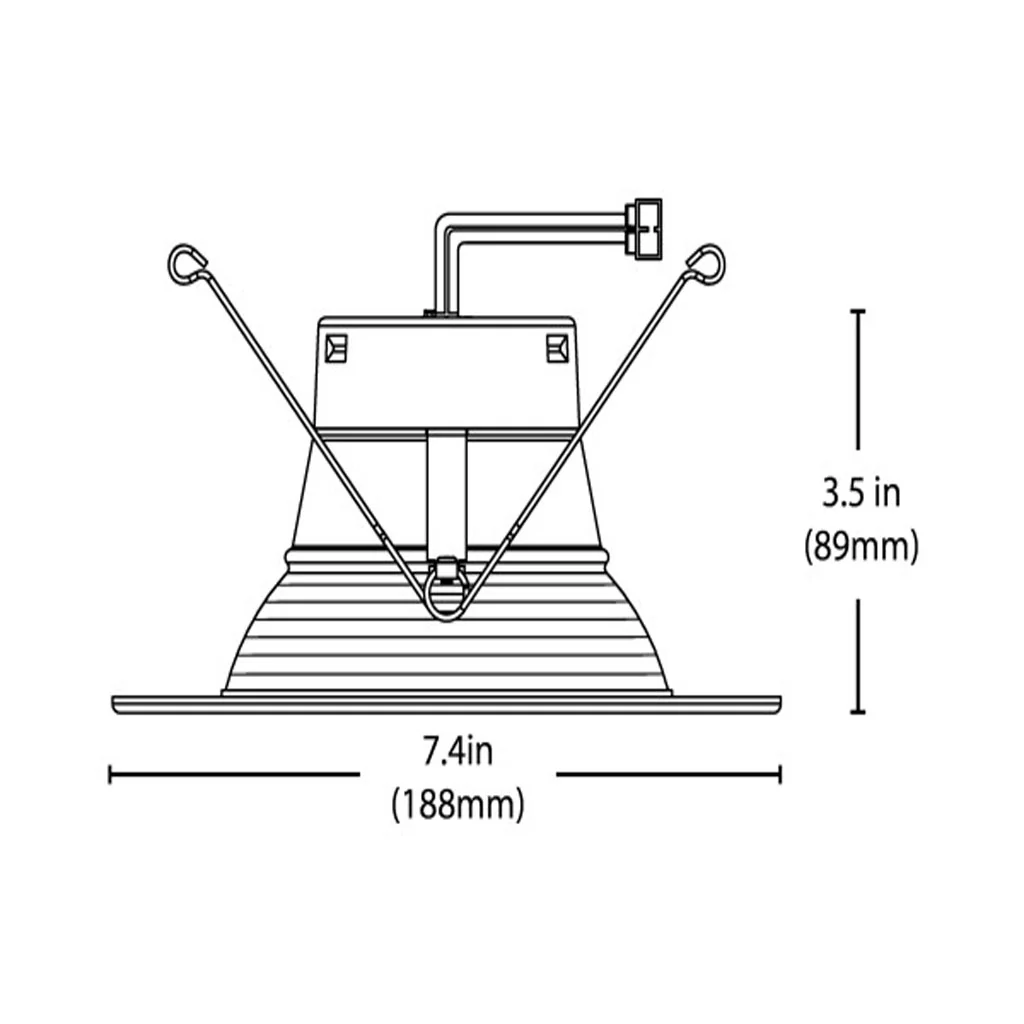Nicor 5/6-in Black Selectable Recessed LED Downlight with Baffle - Image 2