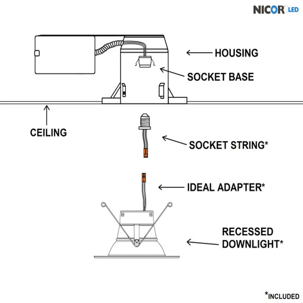 Nicor  5/6-in Nickel Selectable Recessed LED Downlight - Image 3
