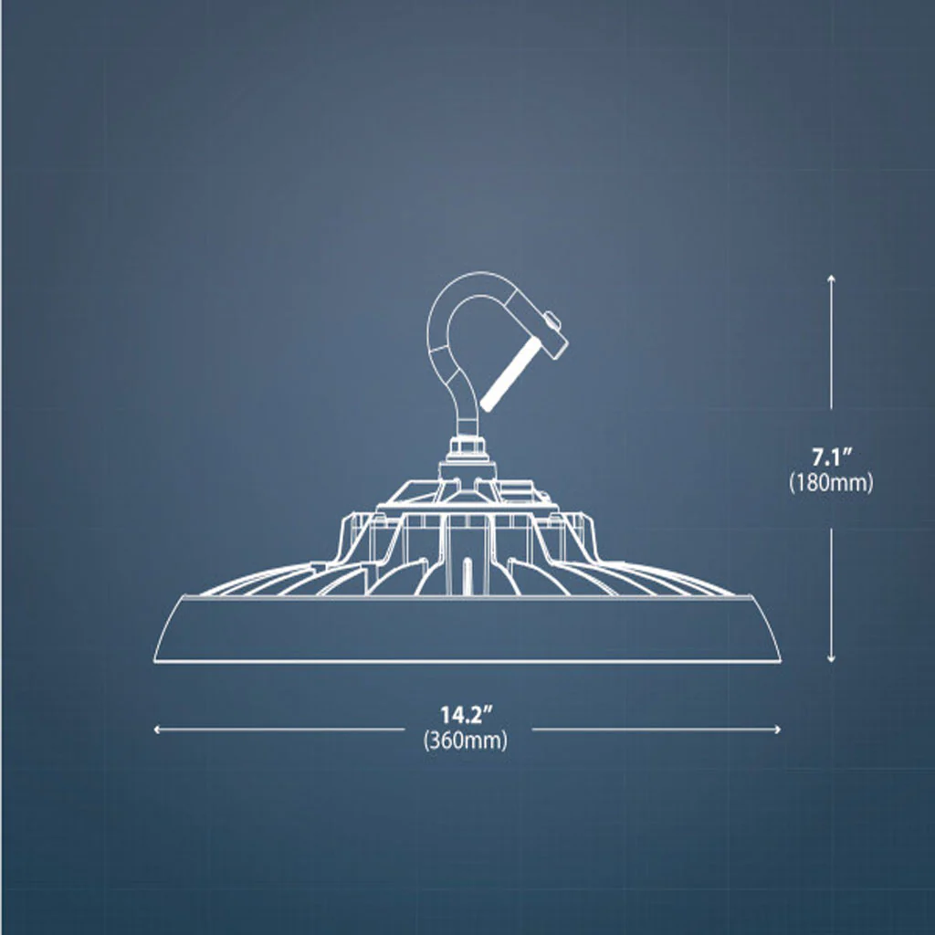 Nicor HBC4 240W Black LED UFO 4000K High Bay - Image 2